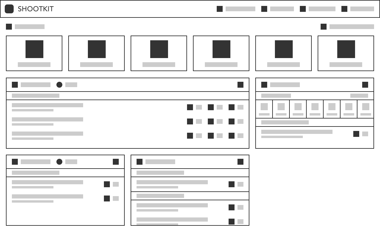 Schemazeichnung des Shootkit Dashboards