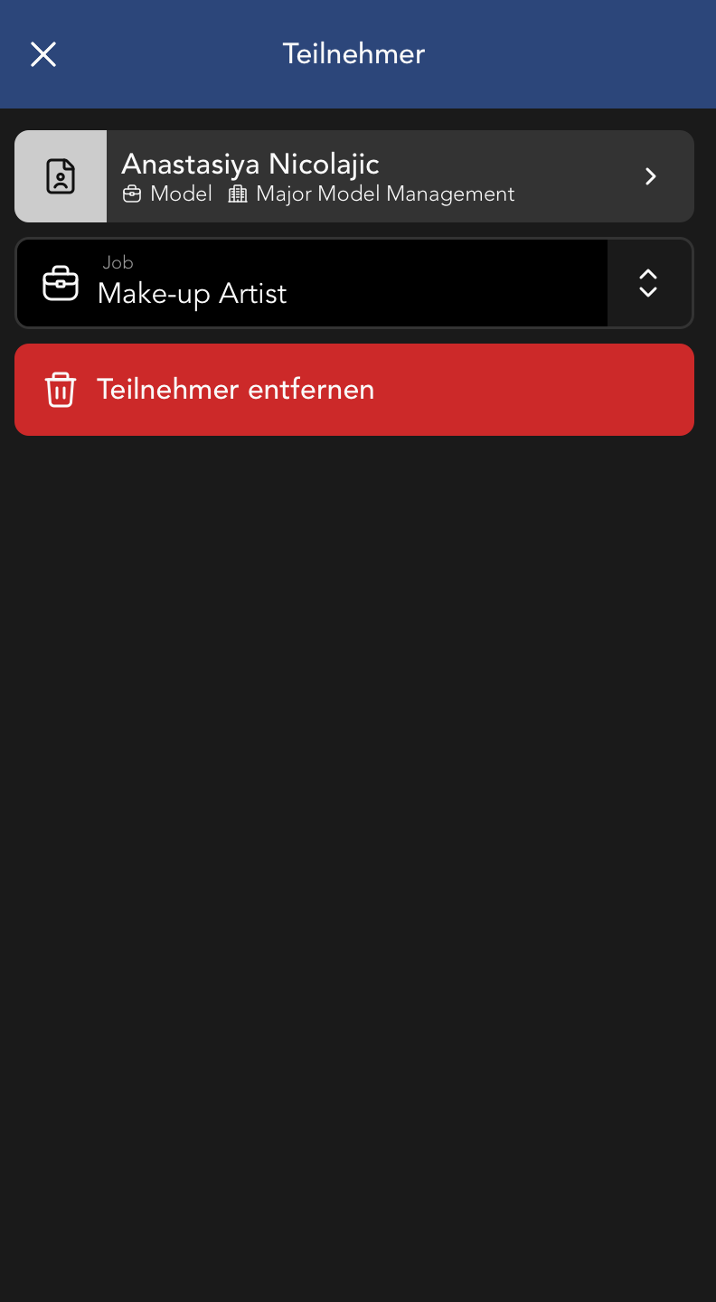 Teilnehmer Widget Fenster