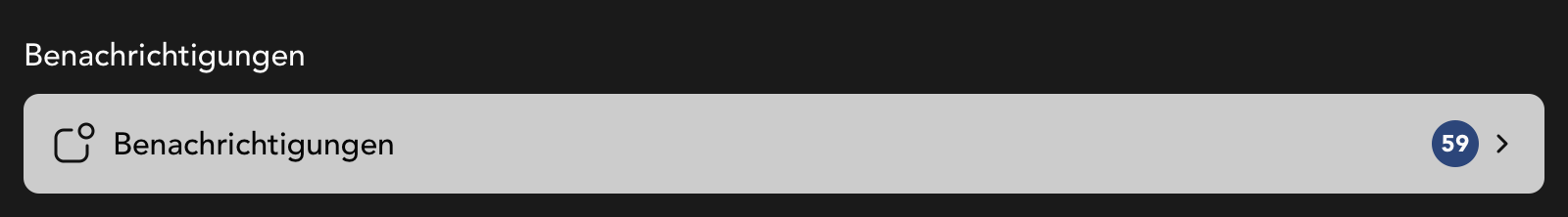 Benachrichtigungen Widget in der Kontakt Detailansicht
