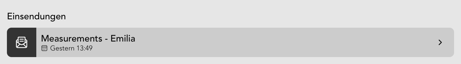Einsendungen Widget in der Kontakt Detailansicht