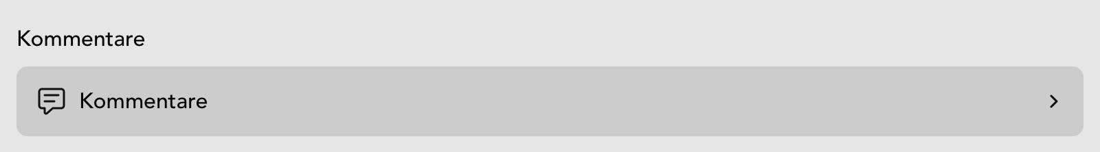 Kommentare Widget in der Formular Detailansicht