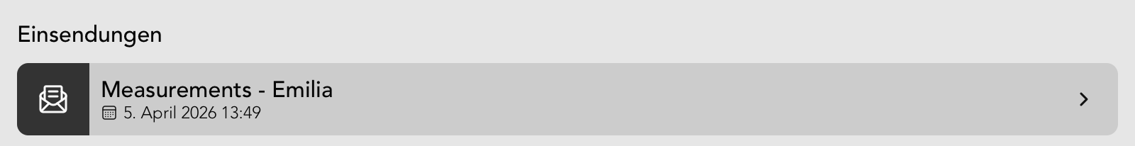 Einsendungen Widget in der Formular Detailansicht