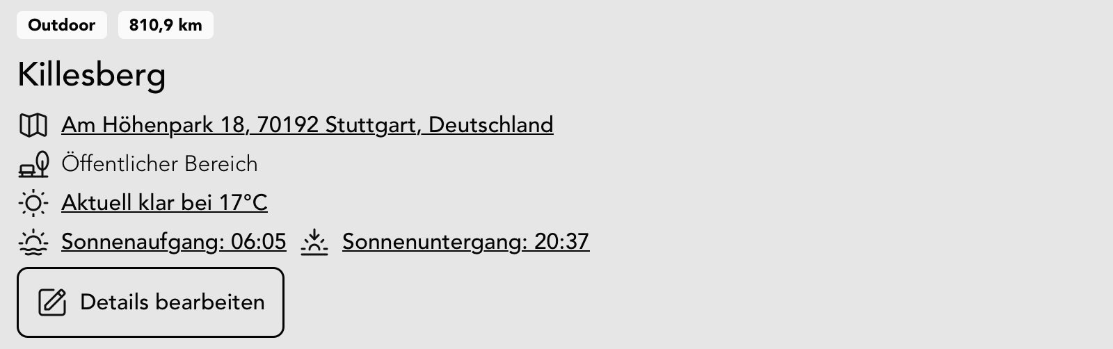 Location Metadaten