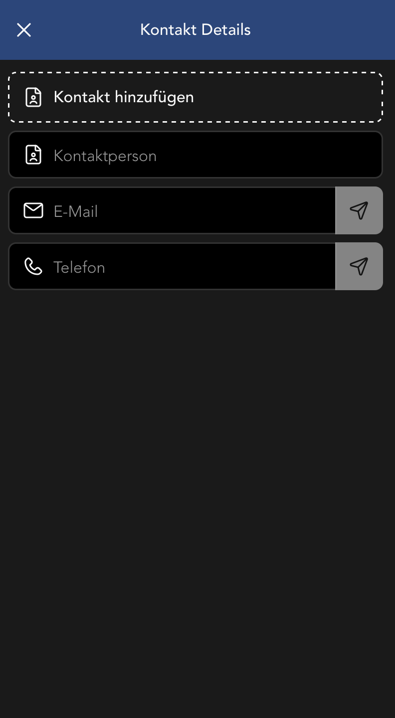Kontakt bearbeiten im Ansprechpartner Widget