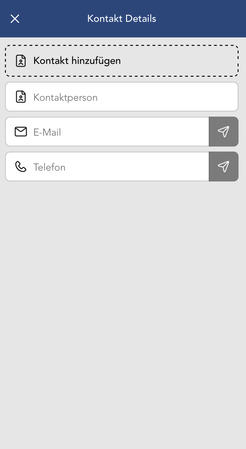 Kontakt bearbeiten im Ansprechpartner Widget