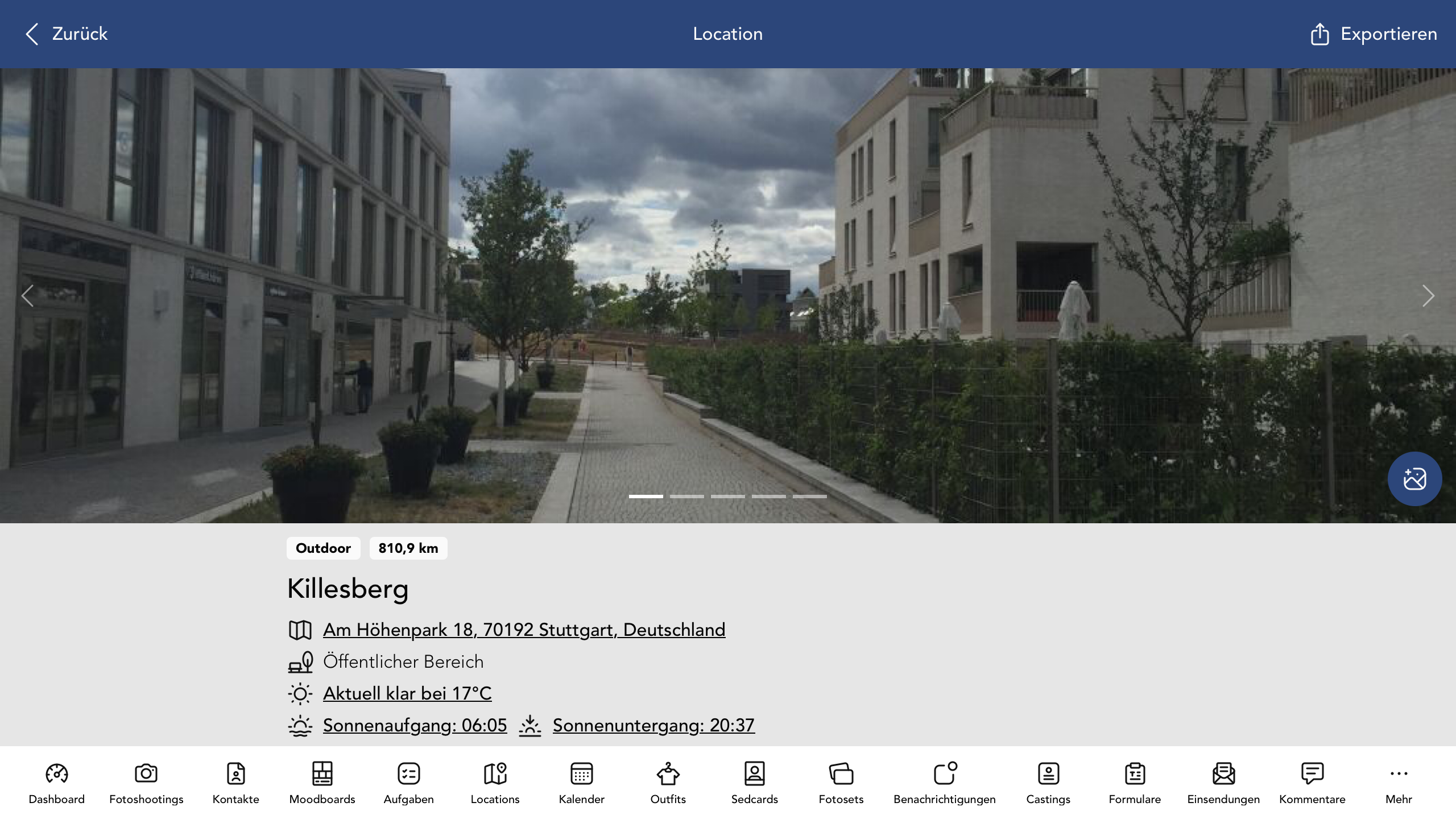 Location Detailansicht