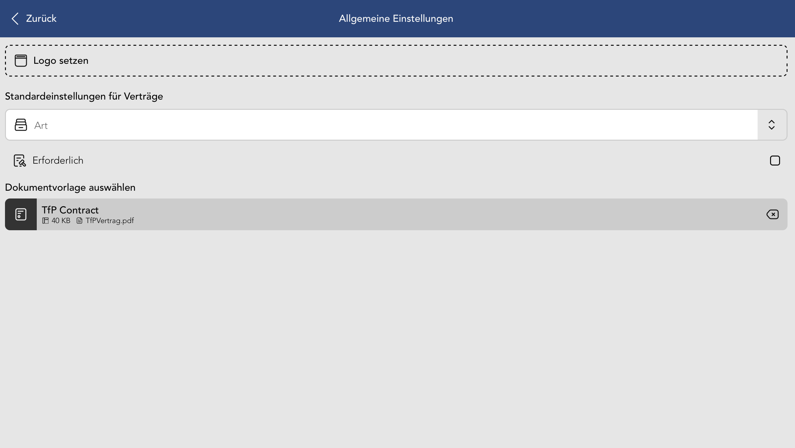 Allgemeine Einstellungen für Locations