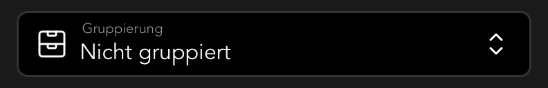 Gruppierungsoptionen in der Benachrichtigung Übersicht