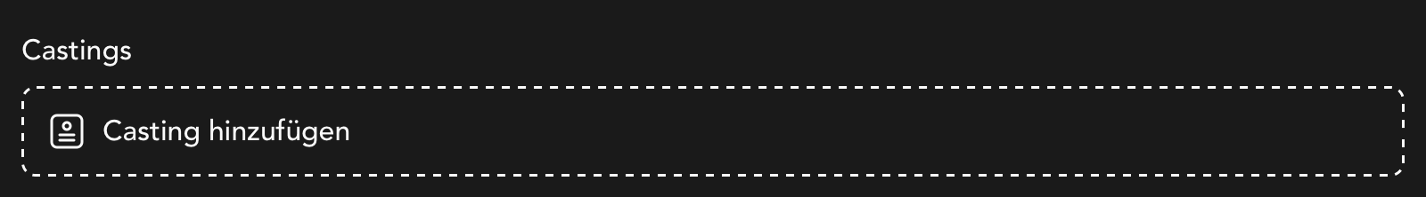Castings Widget in der Outfit Detailansicht