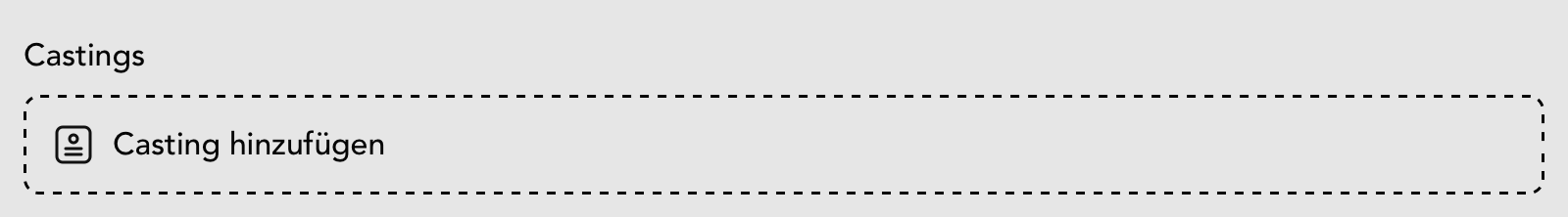 Castings Widget in der Outfit Detailansicht