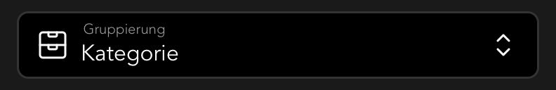Gruppierungsoptionen in der Outfit Übersicht