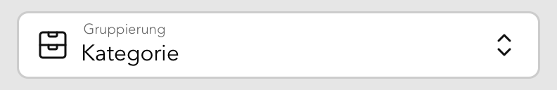 Gruppierungsoptionen in der Outfit Übersicht