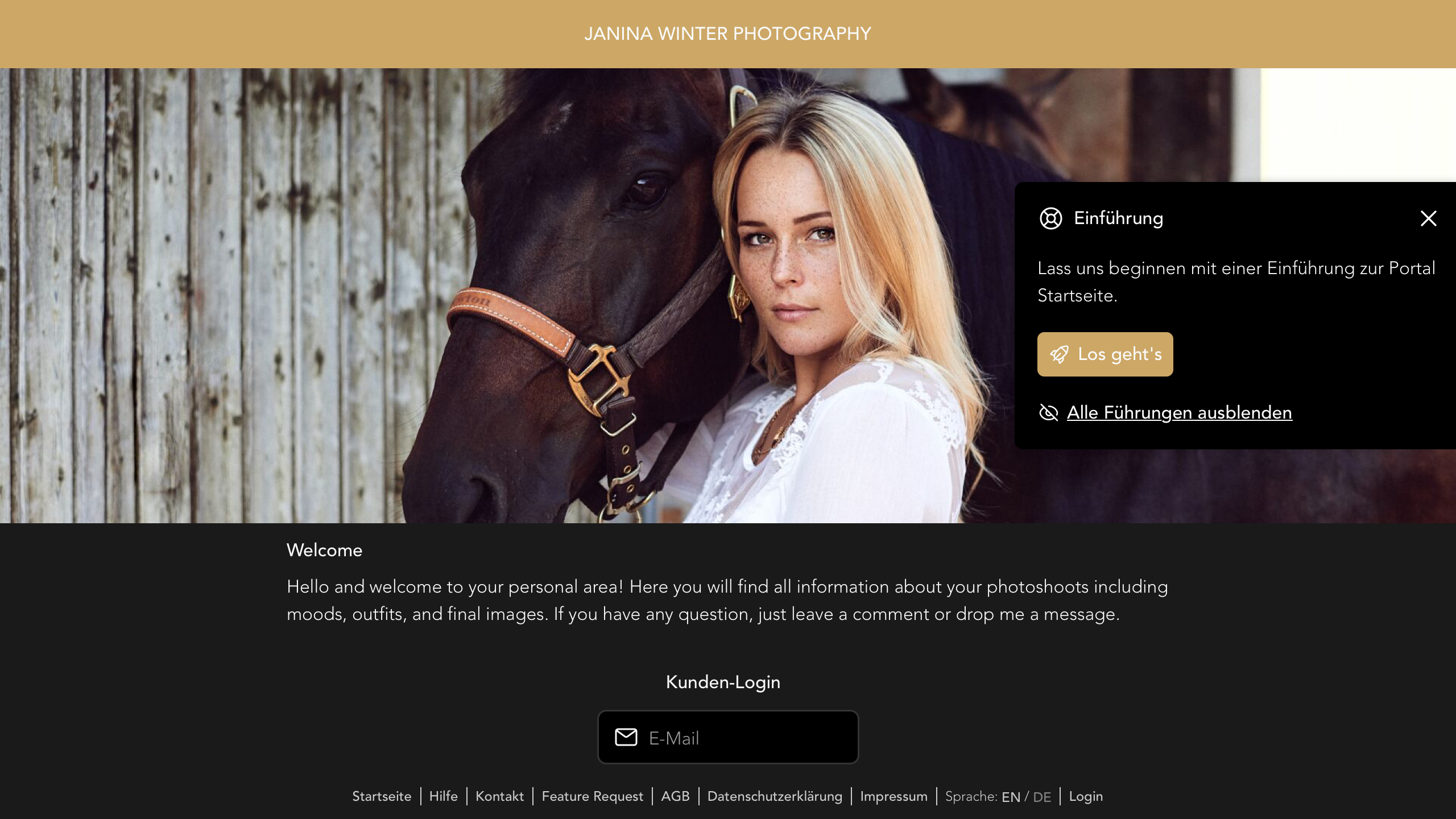 Kunden Login im Portal