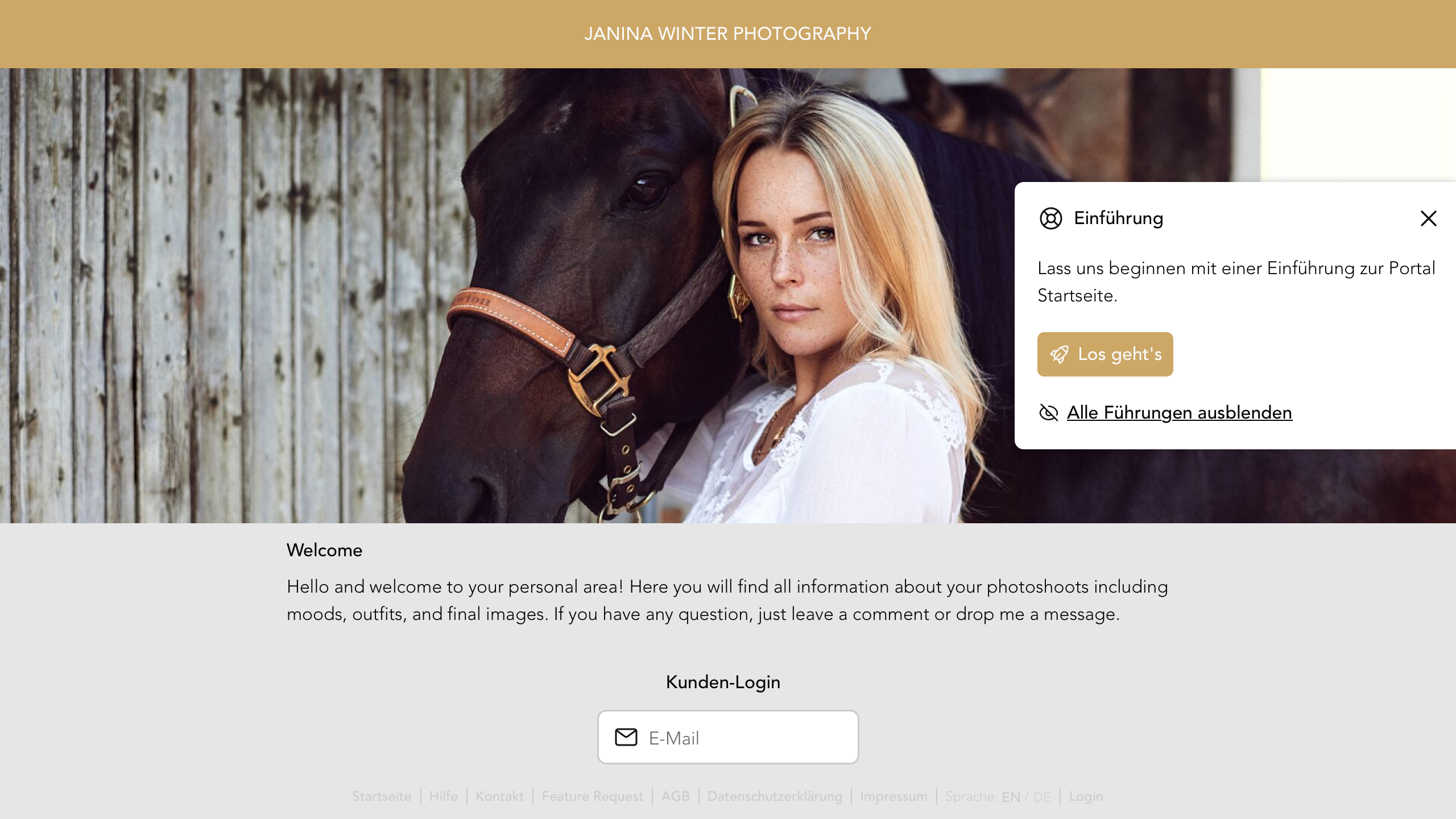 Kunden Login im Portal