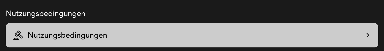 Veröffentlichungsbedingungen Widget in der Fotoset Detailansicht