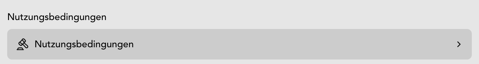 Veröffentlichungsbedingungen Widget in der Fotoset Detailansicht