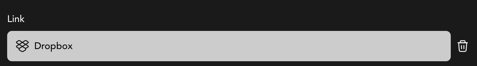 Link Widget in der Fotoset Detailansicht
