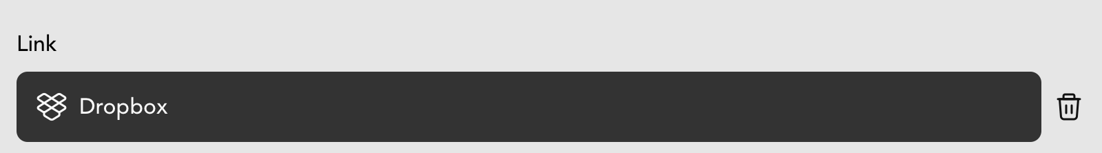 Link Widget in der Fotoset Detailansicht