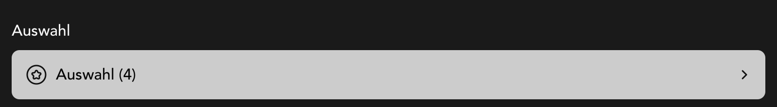 Bildauswahl Widget in der Fotoset Detailansicht
