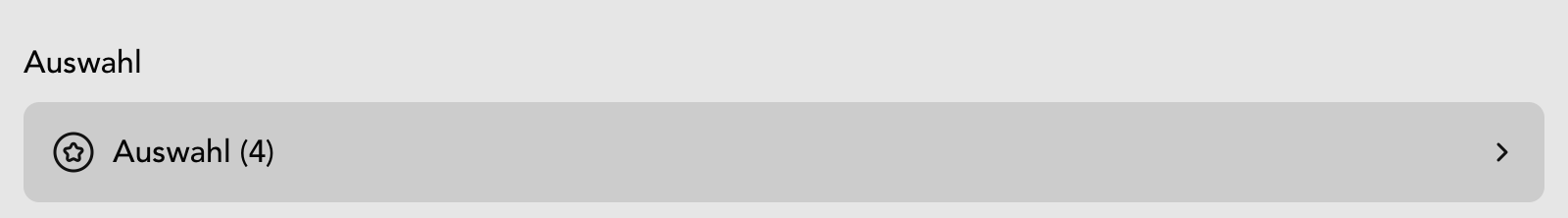 Bildauswahl Widget in der Fotoset Detailansicht